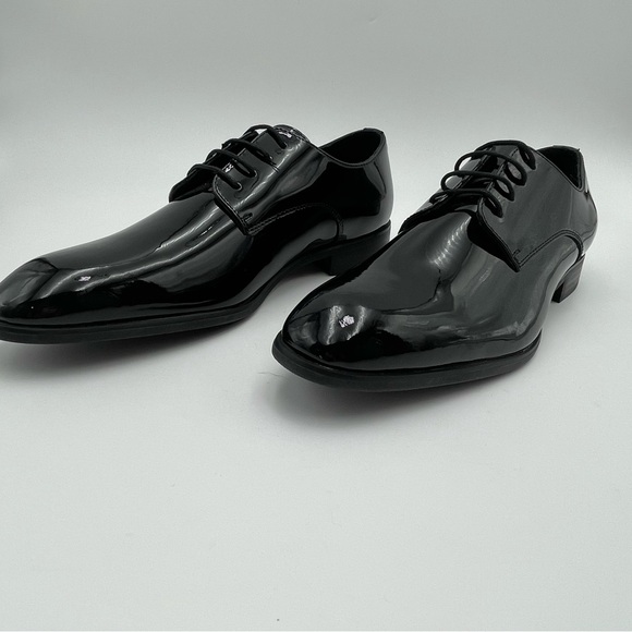 Vittorio Russo-SZ 13-Marco Patent Black Leather Derby Shoes-New no box main image 12
